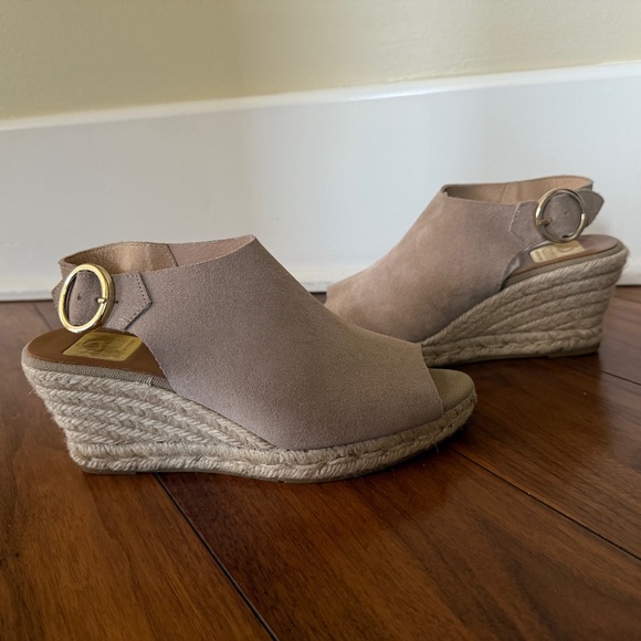Kanna Tan Suede Slingback Wedge Sandals Espadrilles Size EU 37, US 7 - Picture 9 of 9